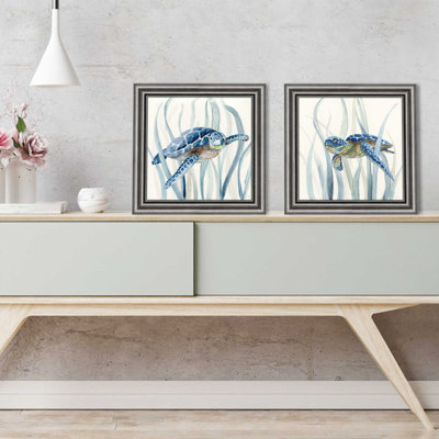 " Turtles In Seagrass " by Nan 2 - Pieces Painting Print