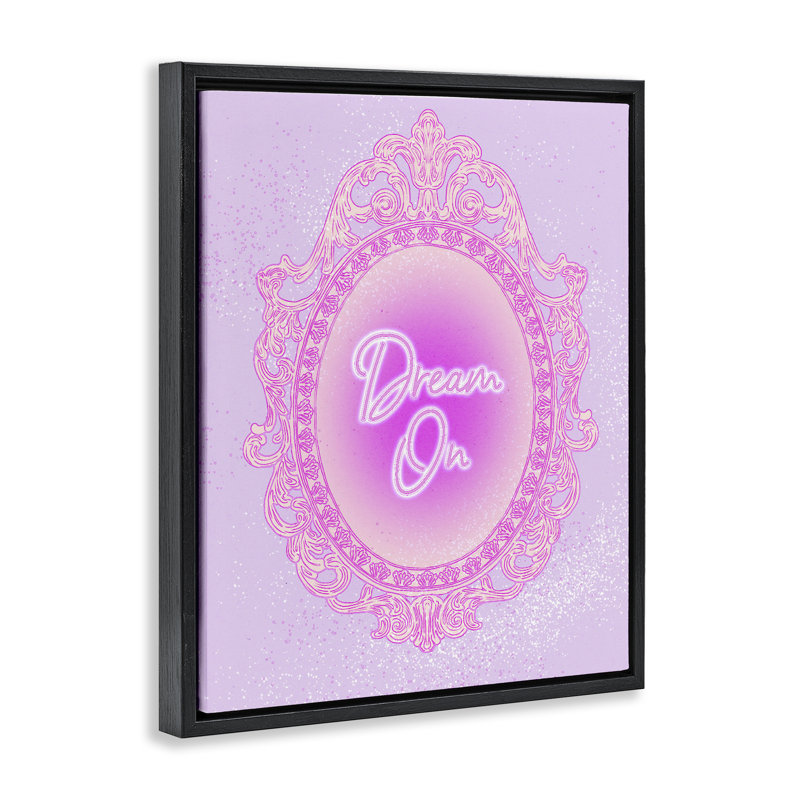 Cadre flottant Dream On Ornate, 21 x 17, Jet Black Floater Framed