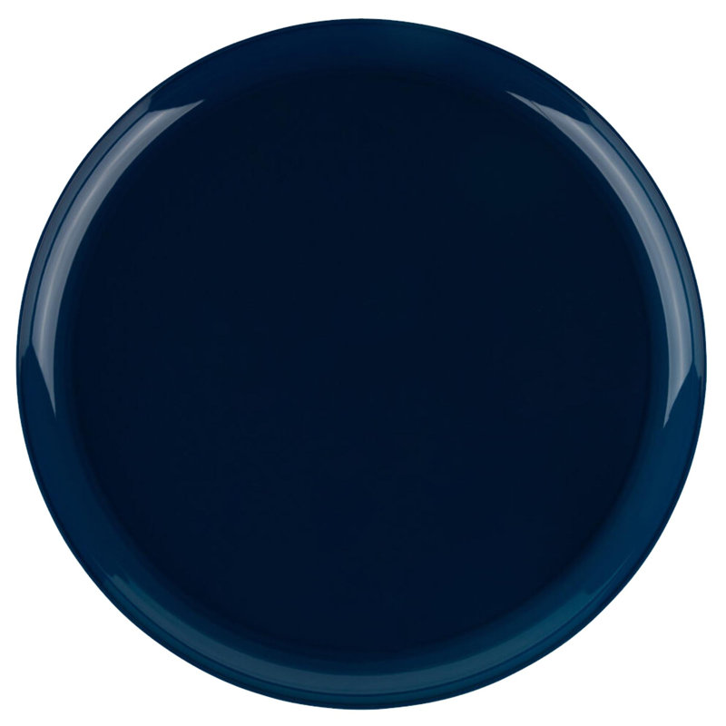 Assiettes en plastique rondes jetables EcoQuality Edge Collection 20 invités, Bleu foncé, L 10,6 po