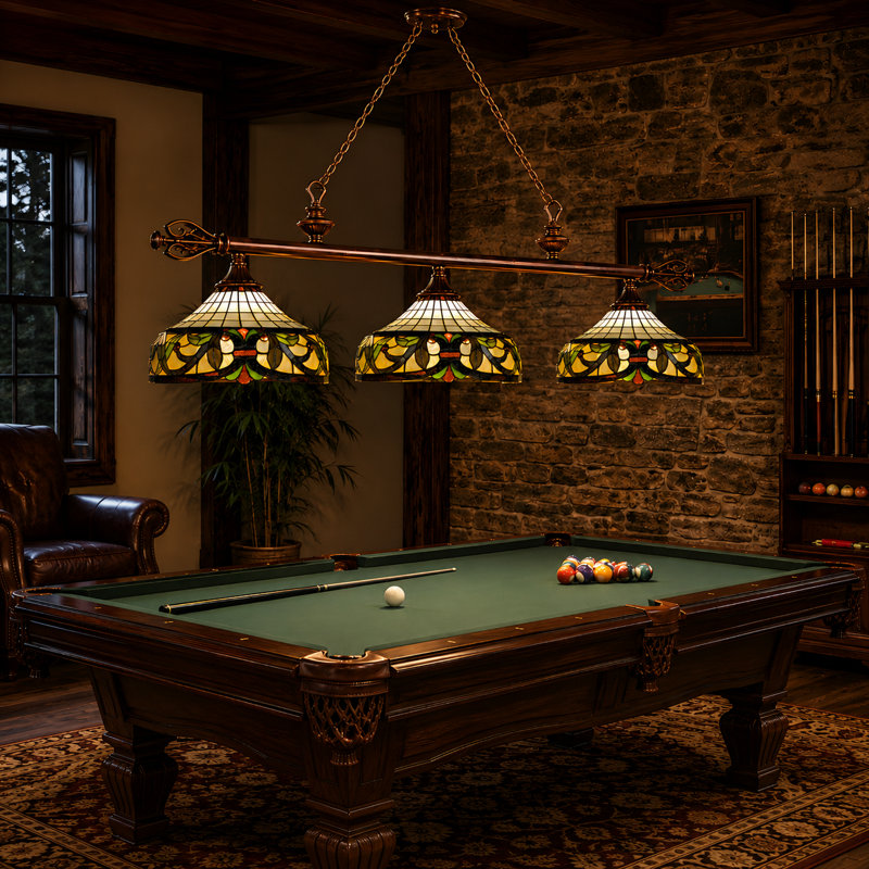 Luminaire suspendu pour table de billard 3 lumières Bowdon