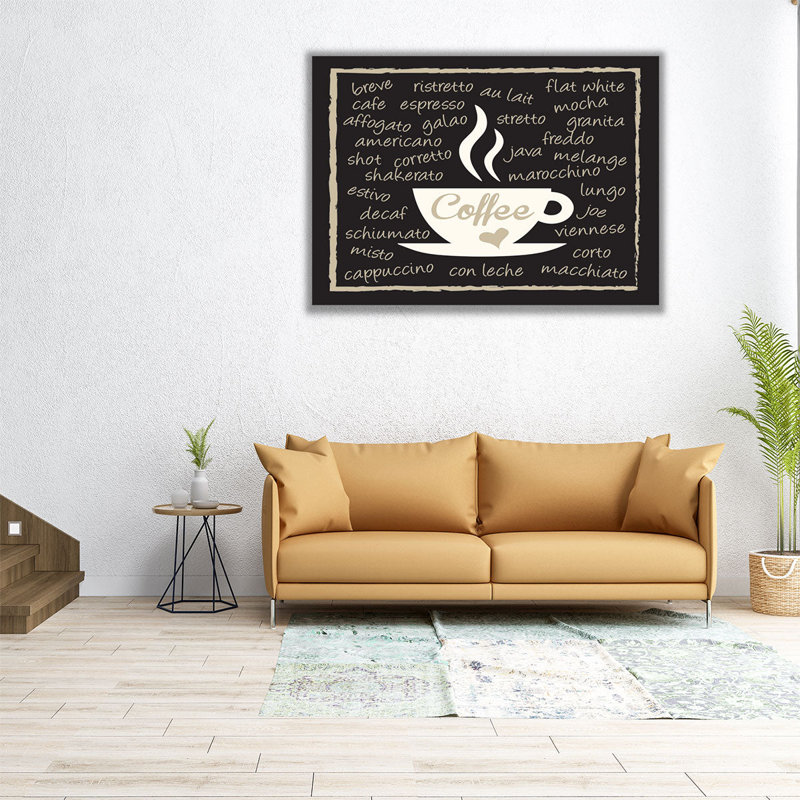 «Mocha Coffee Cup», reproduction d'art sur toile, H 36 po x l 48 po