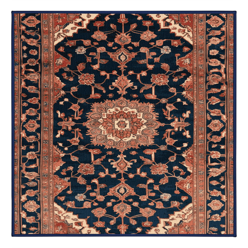 Tapis persan gris lavable à la machine