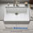 Houzer 33 in  Fireclay Apron Front Farmhouse Kitchen Sink w/ Strainer, Grid - PTG-4300 WH-C