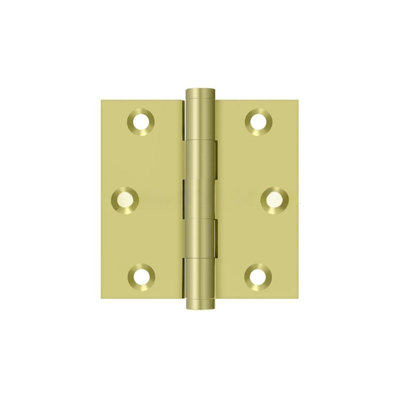 Charnière carrée en laiton poli 3 po x 3 po Deltana DSB33, Laiton poli