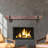 Breckenridge Fireplace Mantel with Steel Straps-1205938847