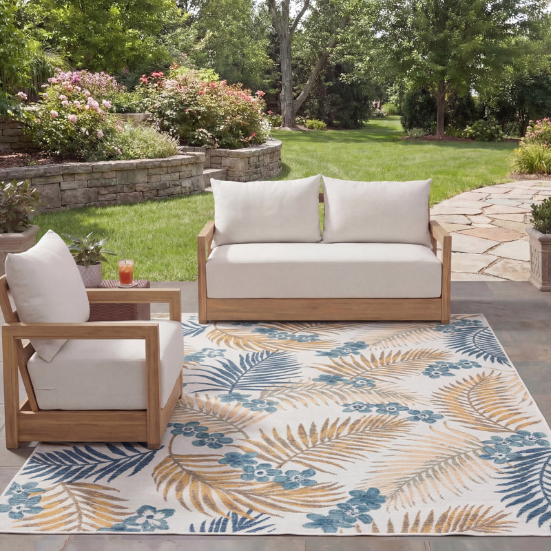 Tapis d'intérieur / extérieur à motif floral Édredon, Tapis de couloir 2 pi x 8 pi