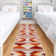 Orange Red Aztec Power Loom Area Rug