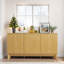Buffet 58 po avec 4 portes et tablettes réglables, armoire à café courbée Farmhouse-682754969