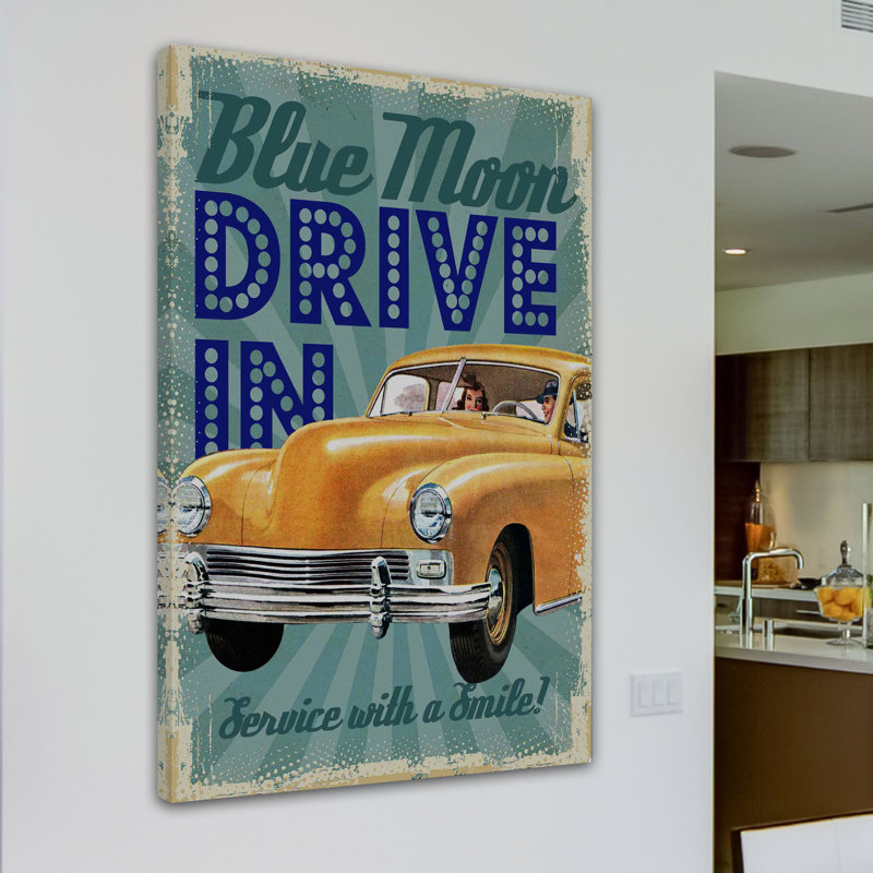 Moon Drive - Wrapped Canvas Print, 91 cm H x 61 cm W x 4 cm D