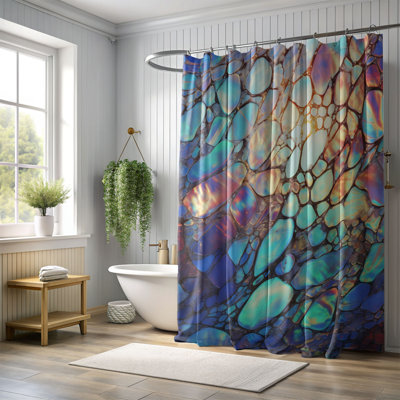 Rideau de douche standard 1 pièce Opal-Inspired Designs