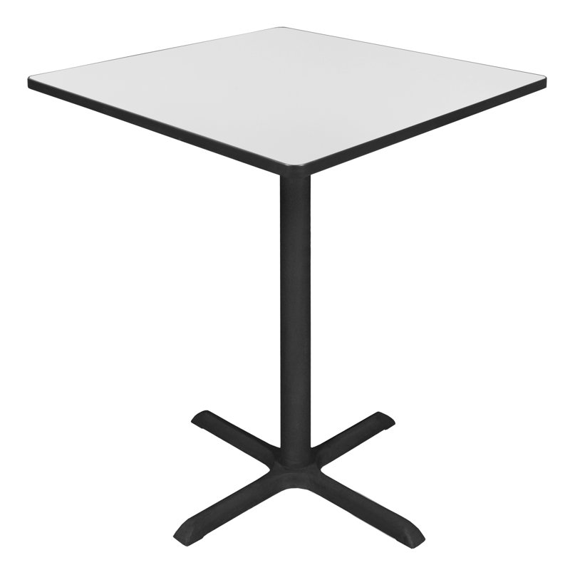 Table de salle à manger Regency Cain, H 42 po x L 30 po x P 30 po, Blanc, Blanc