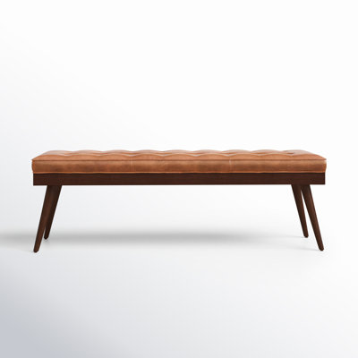 Athan Full-Grain Italian Genuine Leather Bench