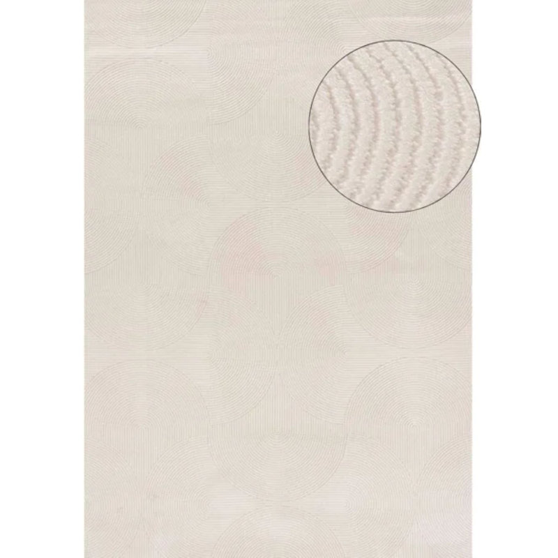 Carmel Modern Arc Cream Area Rug, Rectangle 160 x 230cm