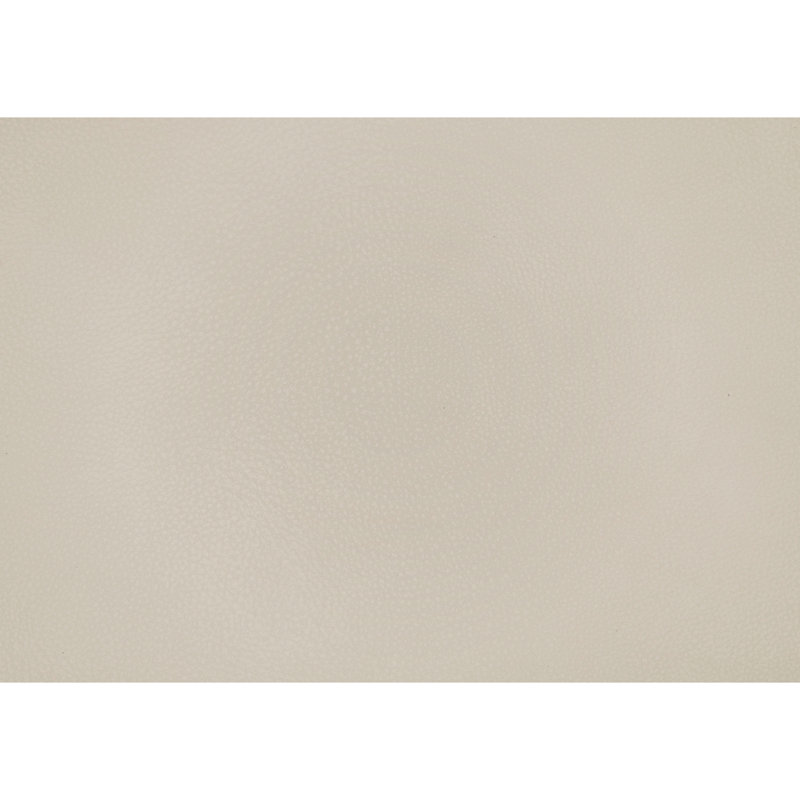 Lit double classique avec tête de lit tapissier en similicuir beige, conception à boutons et rails inclus Taille dans le style, pour la chambre à coucher