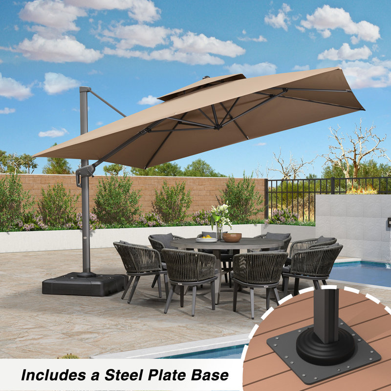 Parasol en porte-à-faux 12 po, Taupe