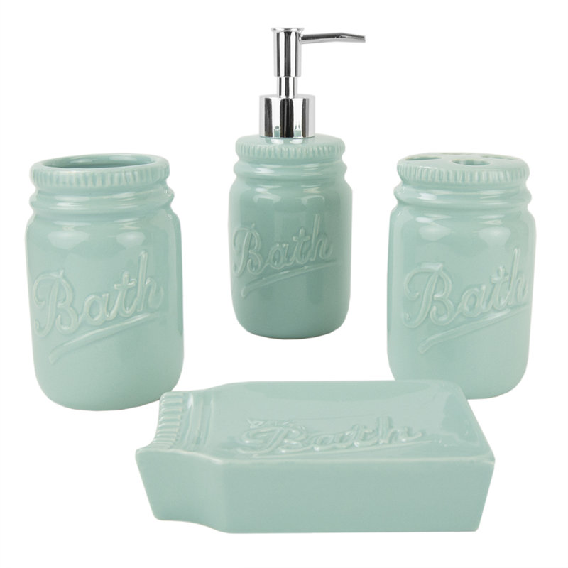 Bathroom Accessory Set, Mint
