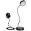 Lampe de bureau à col de cygne réglable à DEL 19,25 po avec base robuste et interrupteur à bascule, lampe de travail noire pour la lecture de bureau à domicile