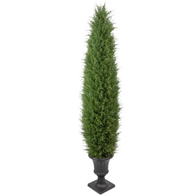 5'' Artificial Cedar Pine Arborvitae Tree In Urn Style Pot  Unlit