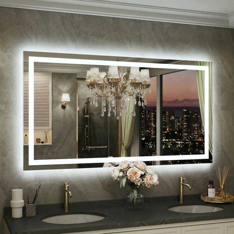 Miroir de salle de bain Lunara, 60 po x 30 po