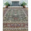 Wool Oriental Area Rug in Green/Rust