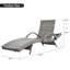 Ensemble de chaises longues d'extérieur en osier de 80 po, ensemble de 2 chaises de patio inclinables en rotin avec dossier réglable à 5 niveaux et siège inclinable ergonomique pour se prélasser au soleil, gris
