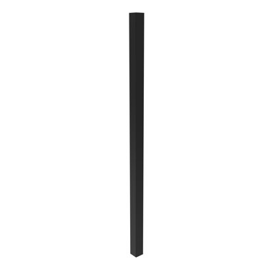 Estate 3-in x 3-in x 9-ft Gloss Black Steel Post
