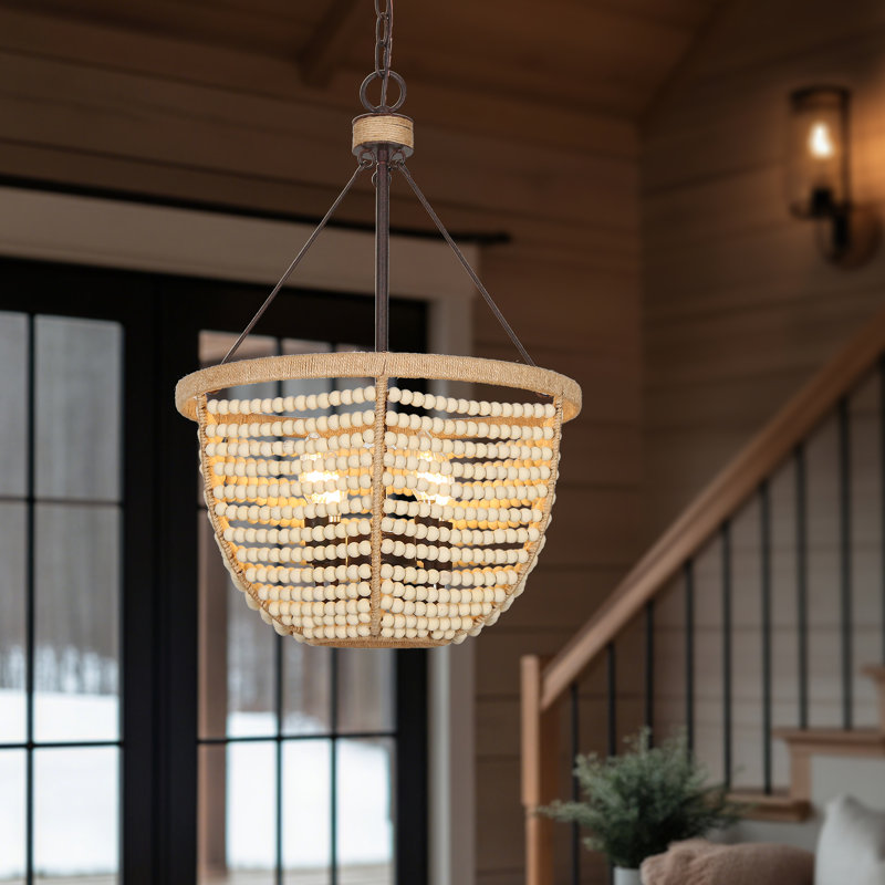 Lustre 4 lumières 16,5 po Bolho