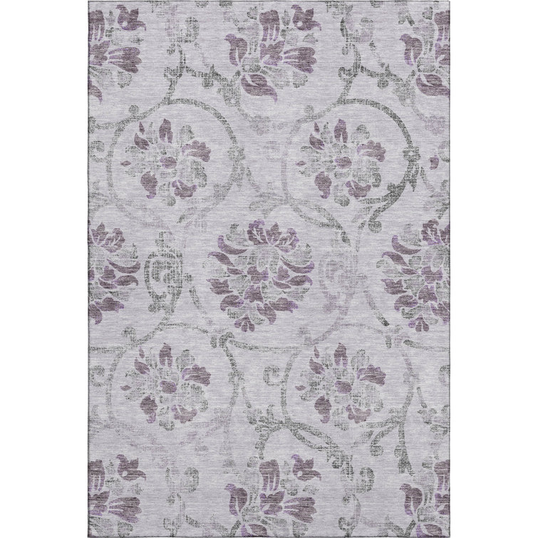 Premium Machine Washable Prisco Lavender Rug