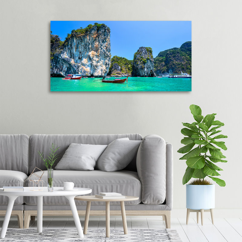 Boats Thailand - No Frame Print on Canvas