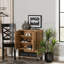 Armoire à chaussures moderne et minimaliste, brun et noir