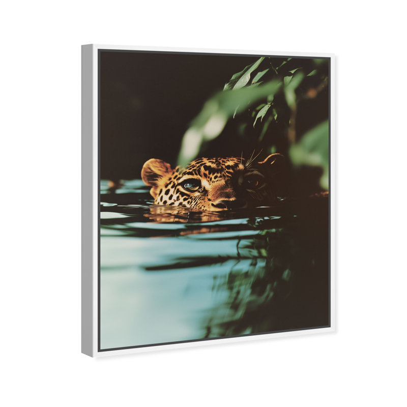 Jungle Watcher II Print by Oliver Gal, 31"H x 37"W, White Floater Frame
