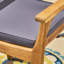 Chaise de salle à manger 2 pièces - Design classique en bois, bois, coussins gris pour l'extérieur
