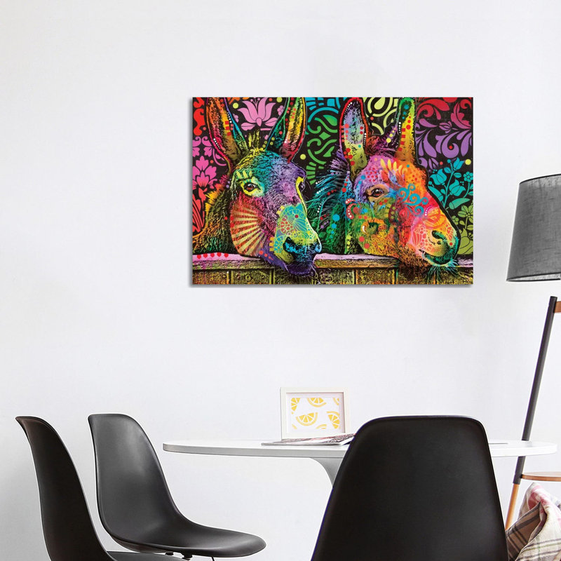 Donkeys 1 Piece Wrapped Canvas Painting, 101.6 cm H x 66.04 cm W x 1.91 cm D