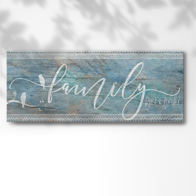 " Family First ", 8" H x 20" W x 1.5" D