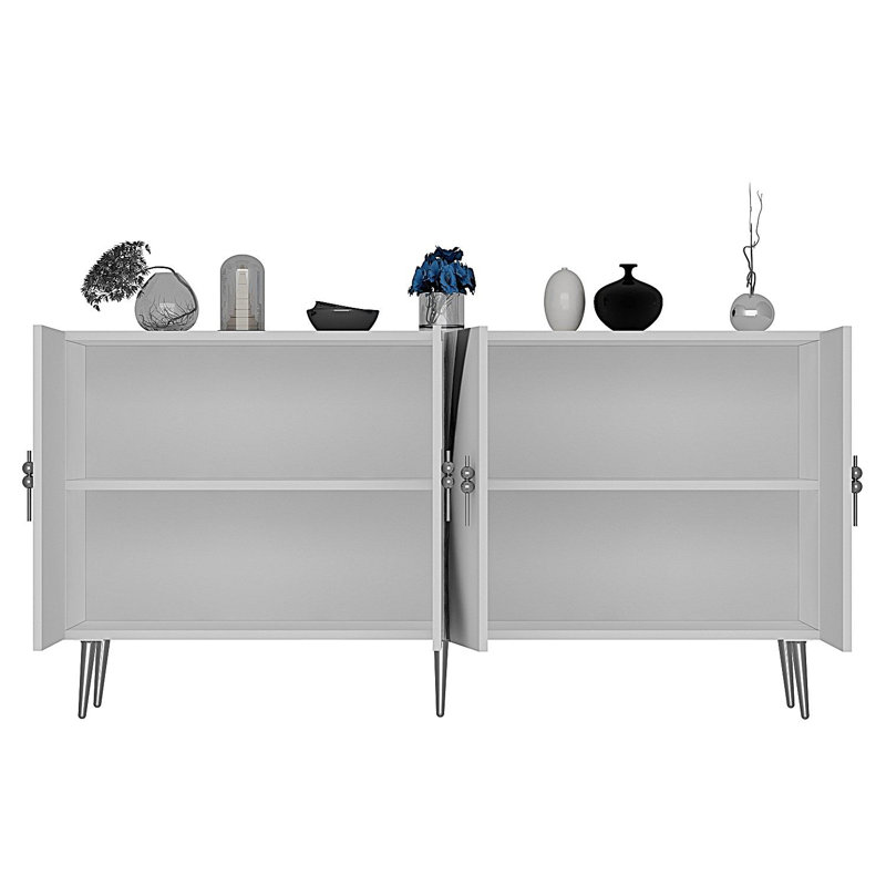 Olivia 150cm Console Table, Cream/Silver