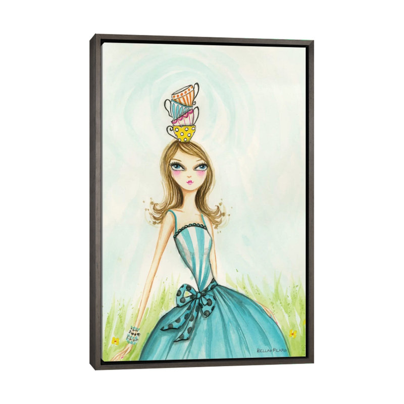 Characters, Dark Rustic Wood Framed Canvas, 26" H x 18" W x 1.5" D