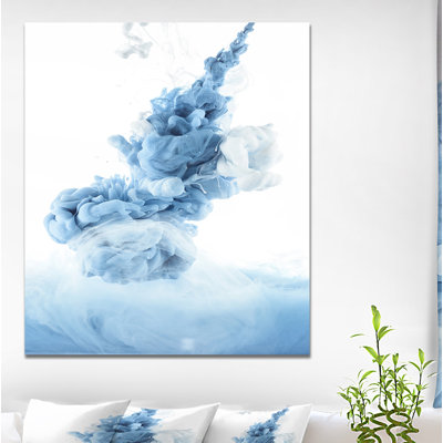 «Blue Paint Spalshés in Water», impression sur toile tendue