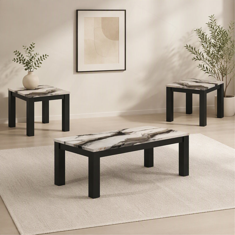 Ensemble de table de salon 3 pièces Modern Luxury