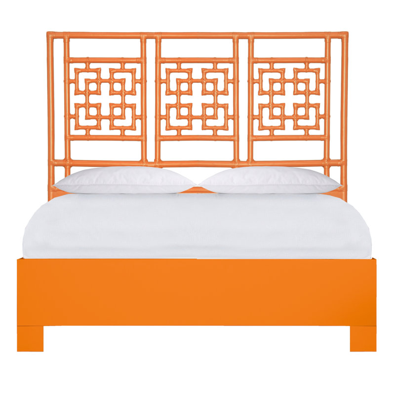 Lit plateforme Palm Springs, Grand, Orange citron
