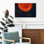 Fiery Cosmic Rings, art mural abstrait et vibrant contemporain-129095034