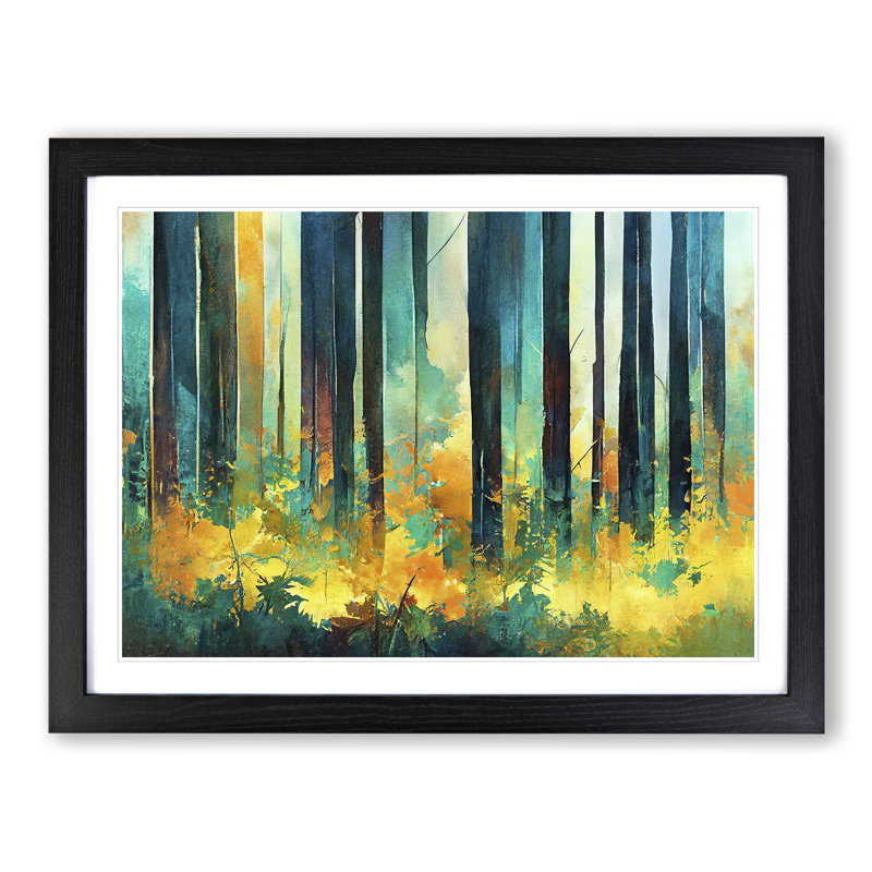 Glowing Abstract Forest - Single Picture Frame Print
