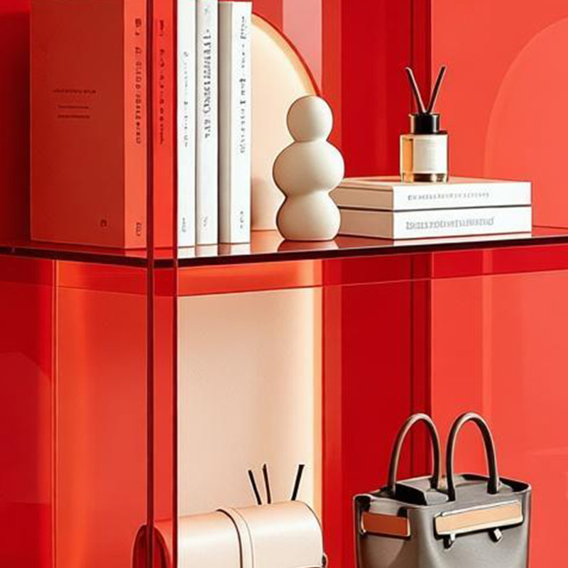 Armoire de rangement en acrylique, Rouge