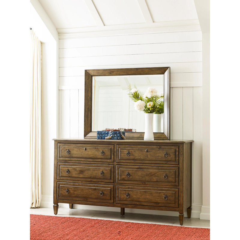 Stephenia Solid Wood Rectangle Dresser Mirror