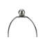 Lighting, H 23 po, lampe de table, céramique noire, abat-jour noir, contemporain