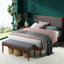 Zinus Raymond 38 inch Wood Platform Bed Frame with Adjustable Upholstered Headboard-75287616