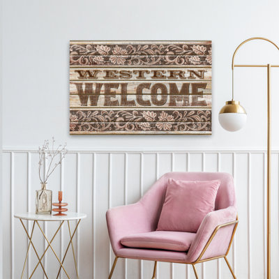 Western Welcome  Contemporary Western Western Welcome Typography Art