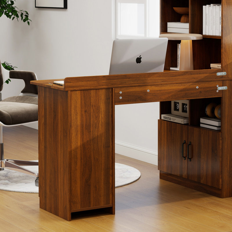 Bureau d'ordinateur en L, Noyer