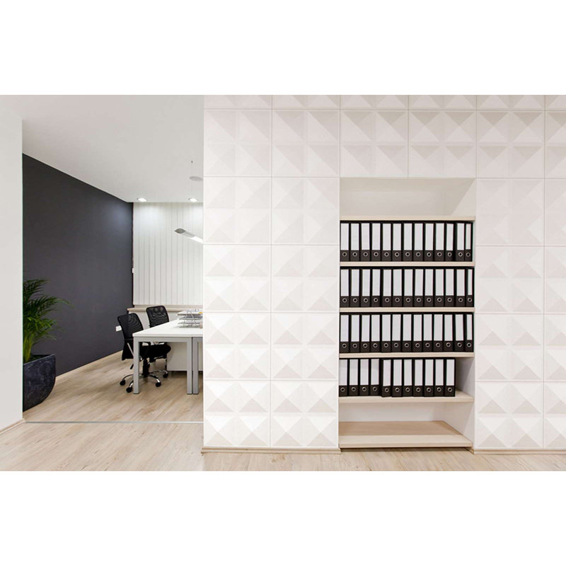 Berlin 19.68" x 19.68" Polystyrene Wall Paneling in White