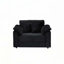 Fauteuil d'appoint en velours côtelé avec tabouret de rangement-177698791
