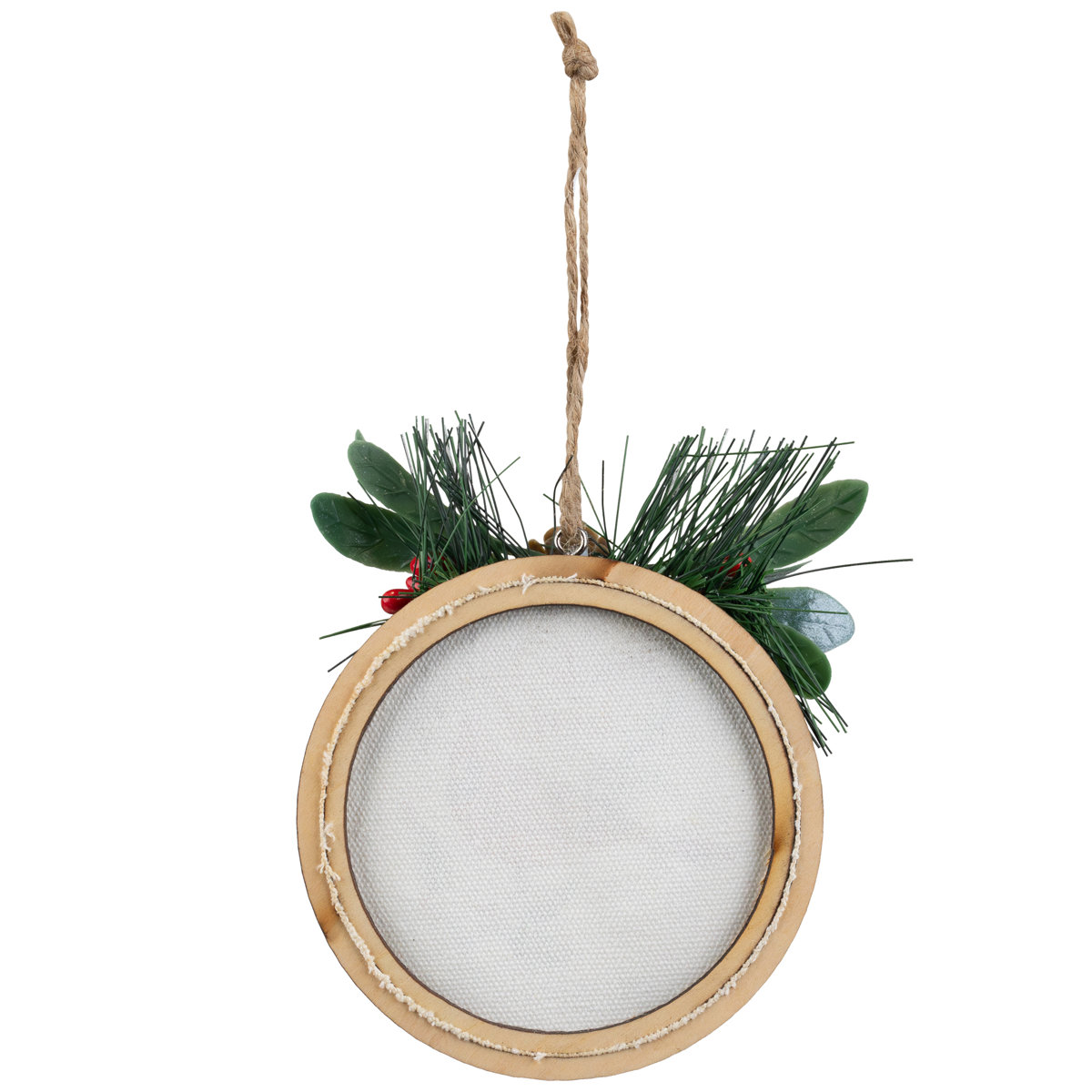 Northlight Cardinal and Pinecone Joy to the World Disc Ornament - Thumbnail 4
